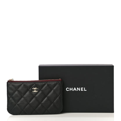 Chanel Caviar Quilted Small Cosmetic Case Black 10 of 10
