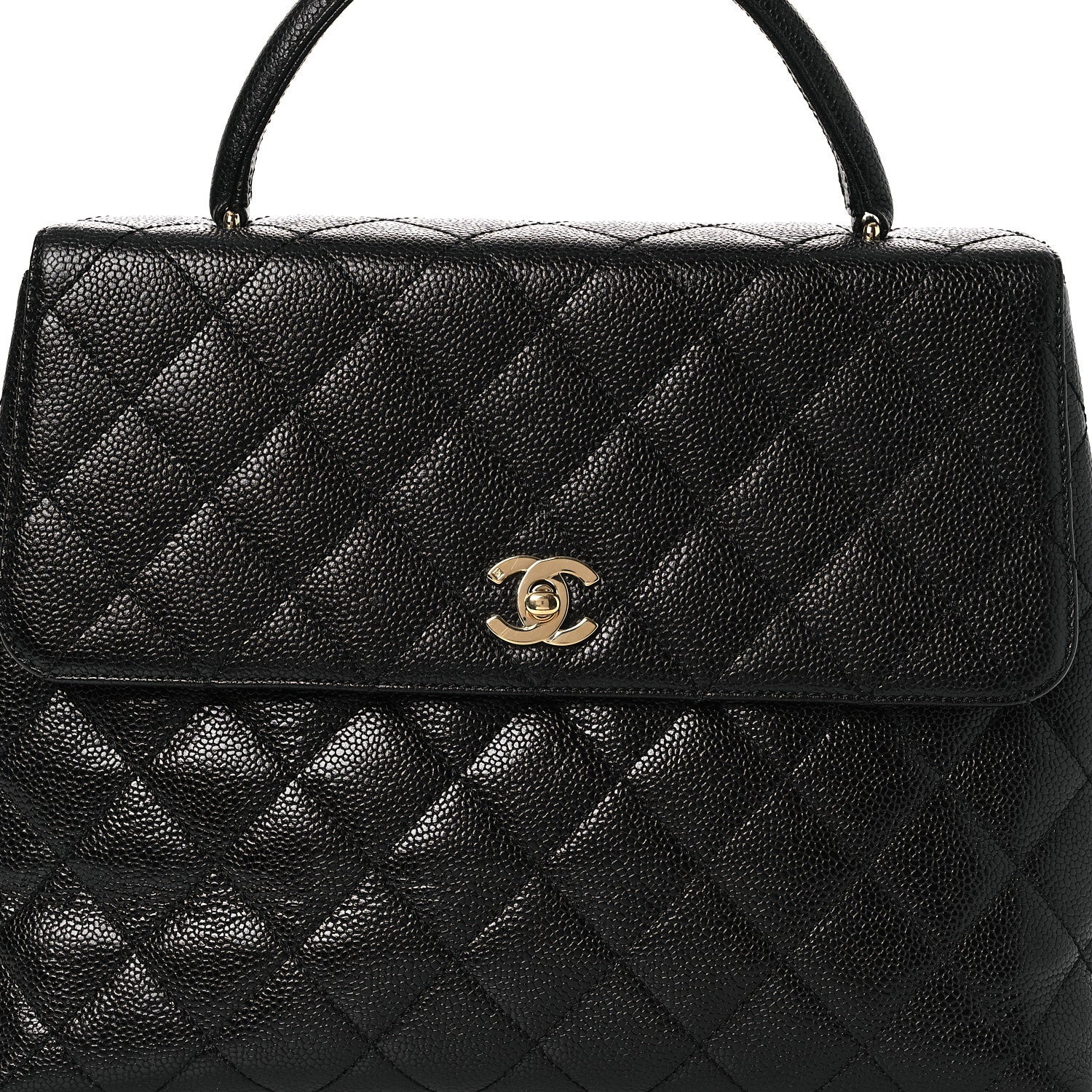 Chanel Caviar Quilted Jumbo Kelly Flap Black 9 of 11