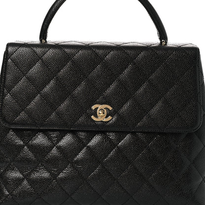 Chanel Caviar Quilted Jumbo Kelly Flap Black 9 of 11