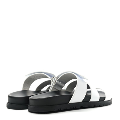 Hermes Calfskin Womens Chypre Sandals 36.5 White 4 of 9