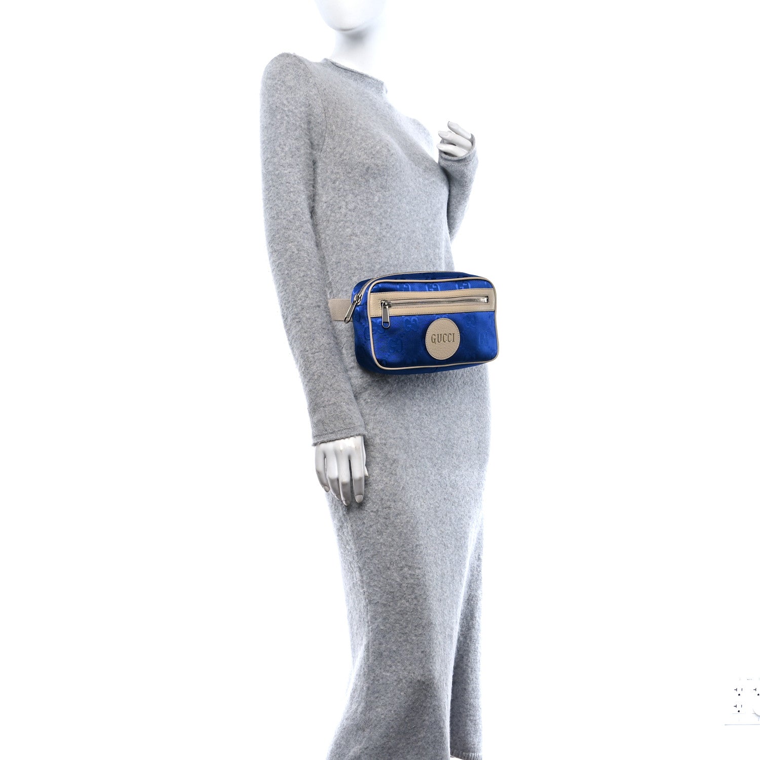 Gucci Econyl Nylon Monogram Off The Grid Belt Bag 95 38 Orient Blue New Plaster 2 of 10