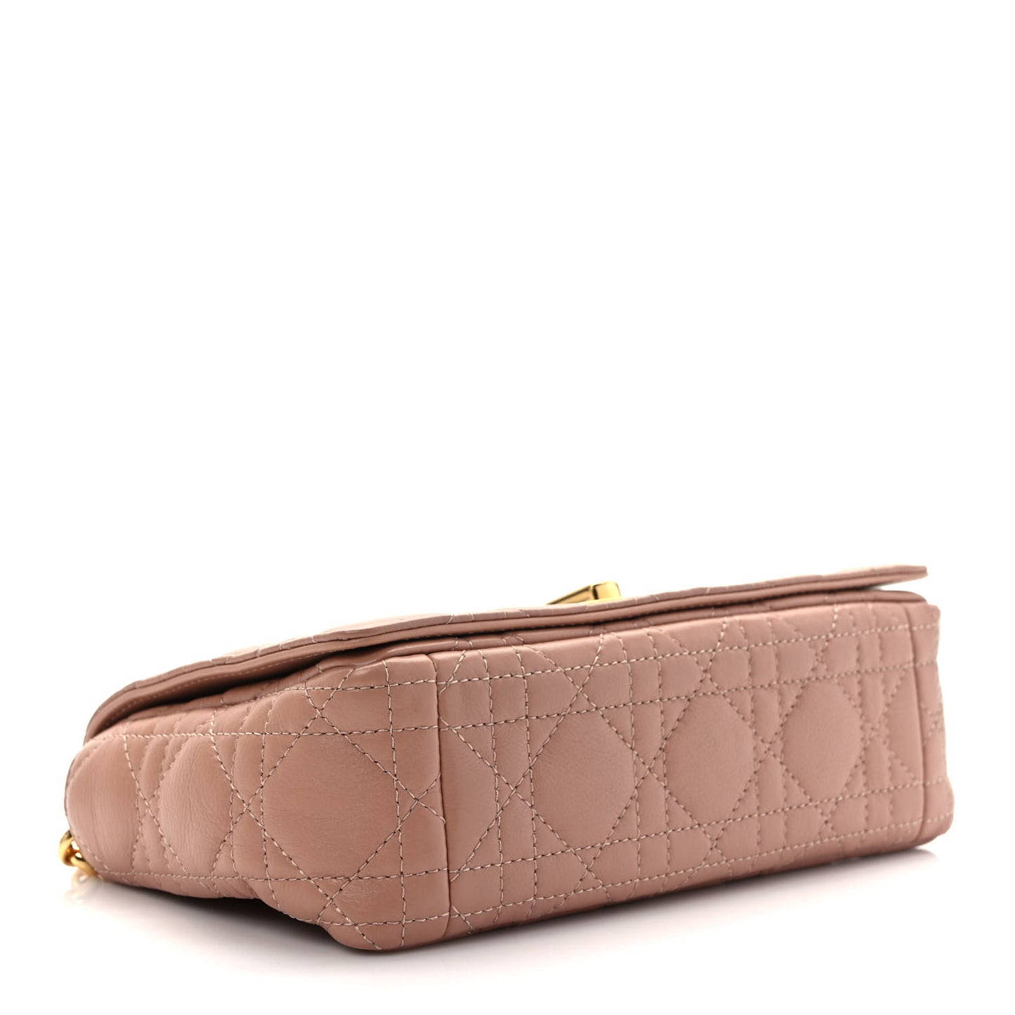 Calfskin Cannage Small Caro Bag Rose De Vents