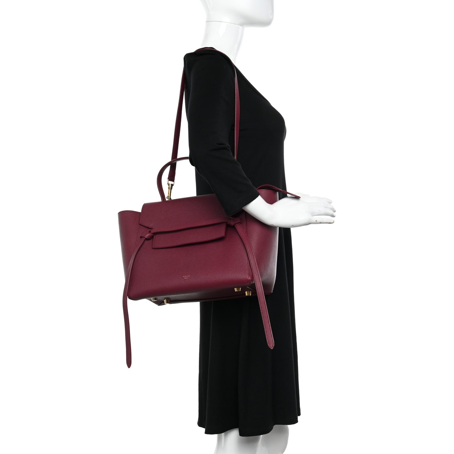 Grained Calfskin Mini Belt Bag Plum
