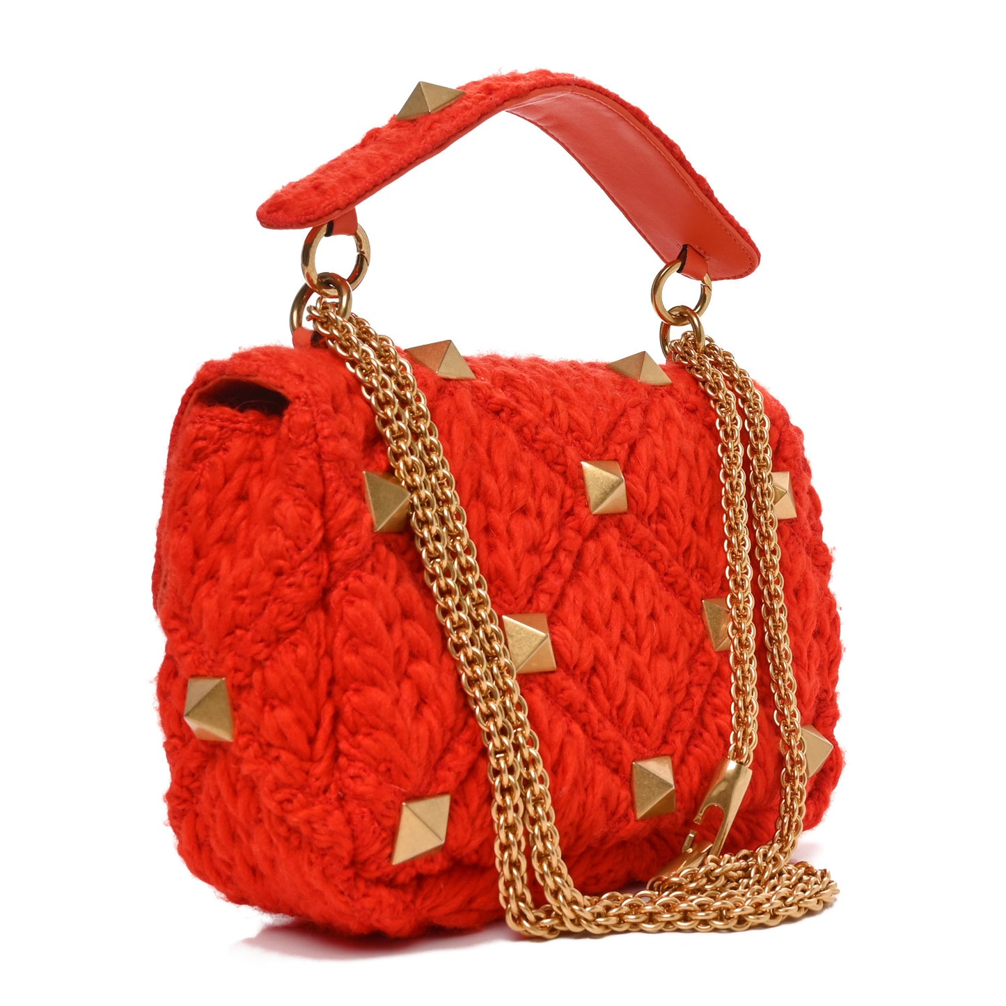 Cashmere Medium Roman Stud Shoulder Bag Titian