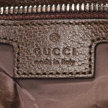 Gucci Tender GG Supreme Monogram Textured Dollar Calfskin Web Tote Beige Ebony New Acero 6 of 10