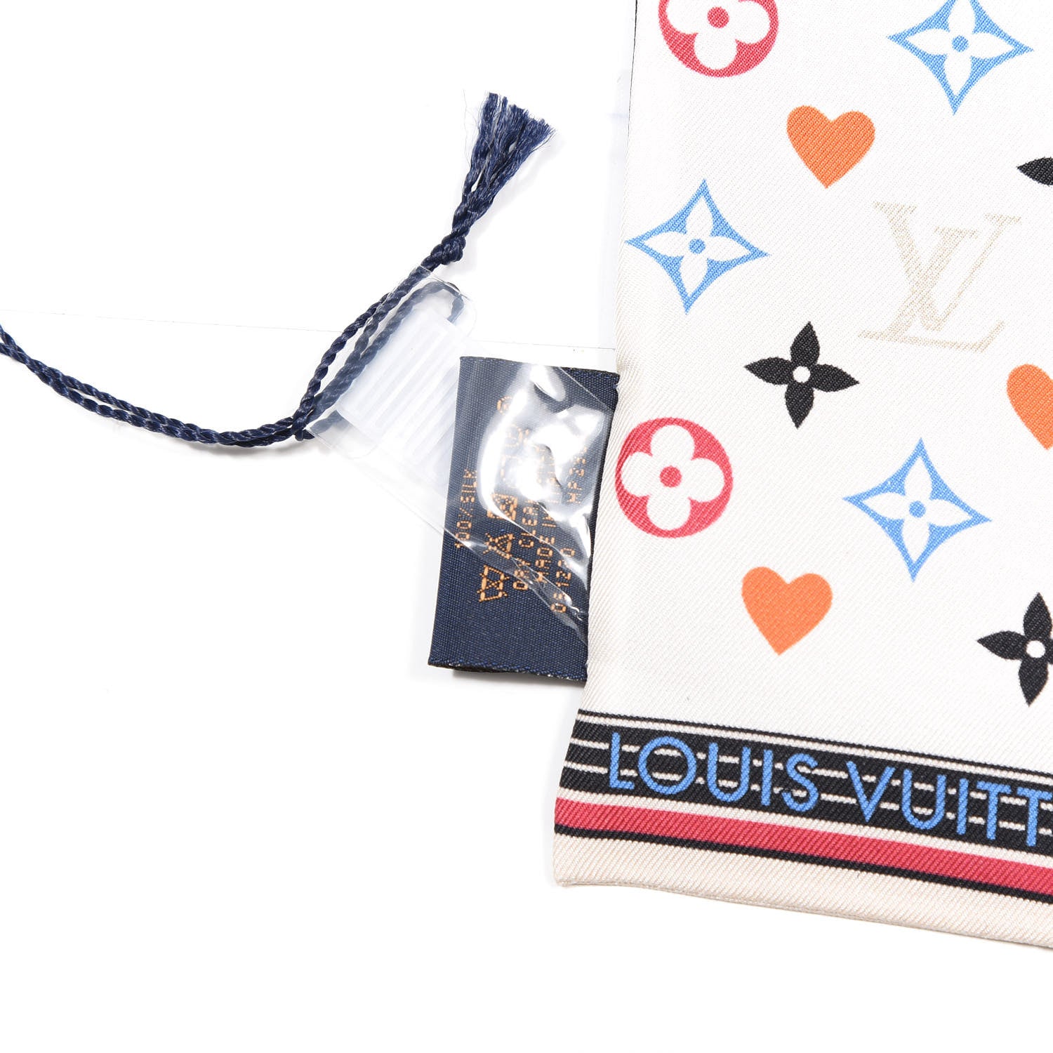 Louis Vuitton Silk Game On Bandeau Black White 4 of 4