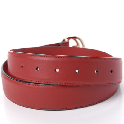 Gucci Moon Calfskin Interlocking G 37mm Belt 85 34 Vibrant Red 3 of 5
