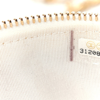 Chanel Caviar Quilted Mini Top Handle Vanity With Chain White 7 of 10