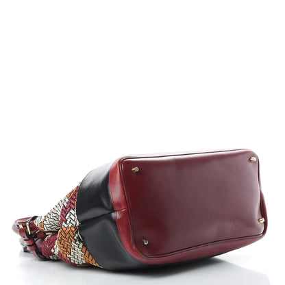 Burberry Prorsum Calfskin Raffia Check Tote 4 of 20