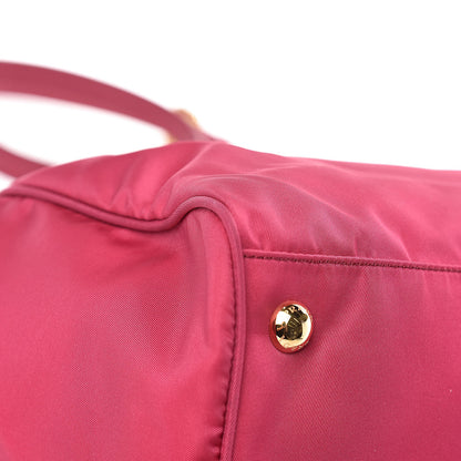 Prada Saffiano Tessuto Nylon Shopping Satchel Ibisco 8 of 12