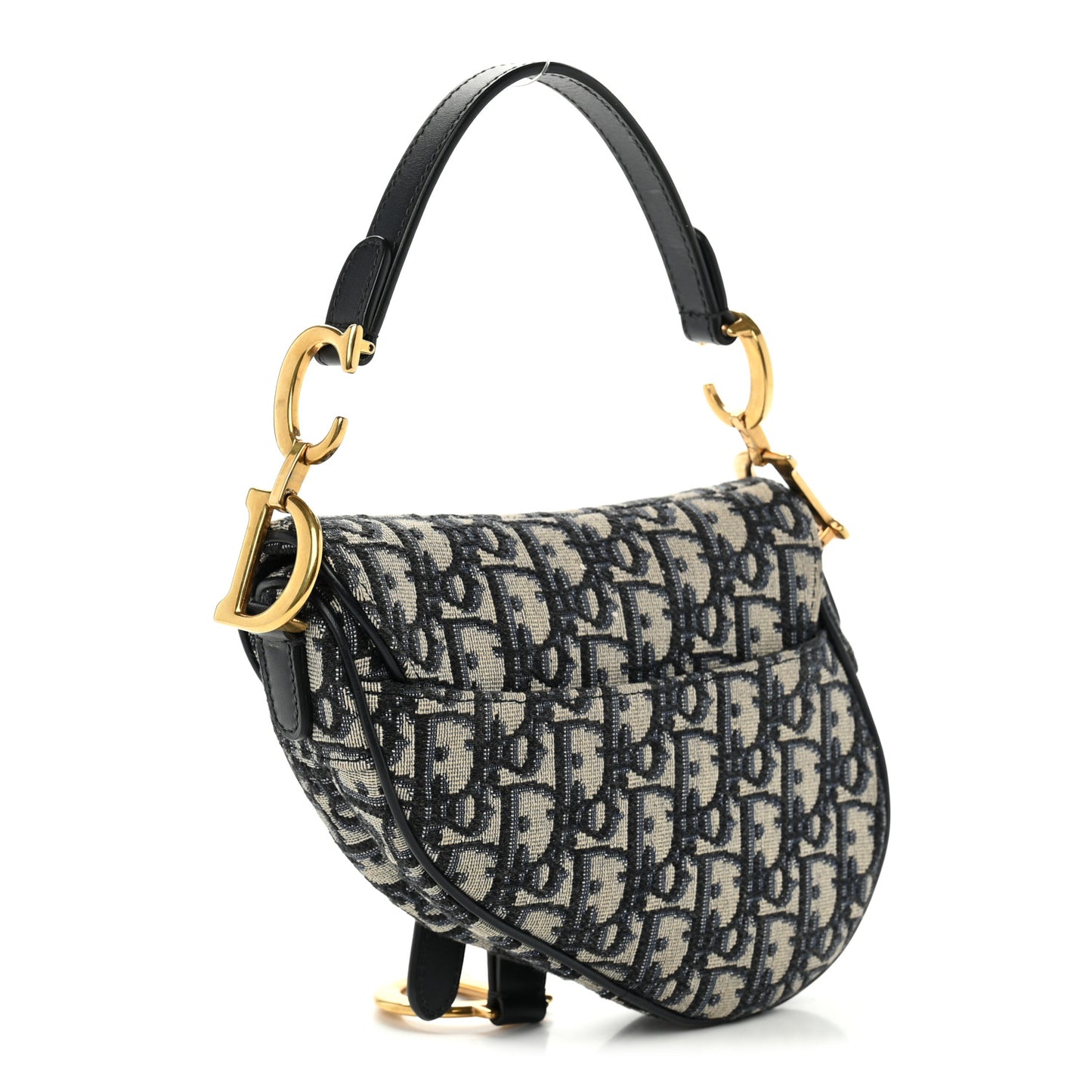 Oblique Mini Saddle Bag Blue