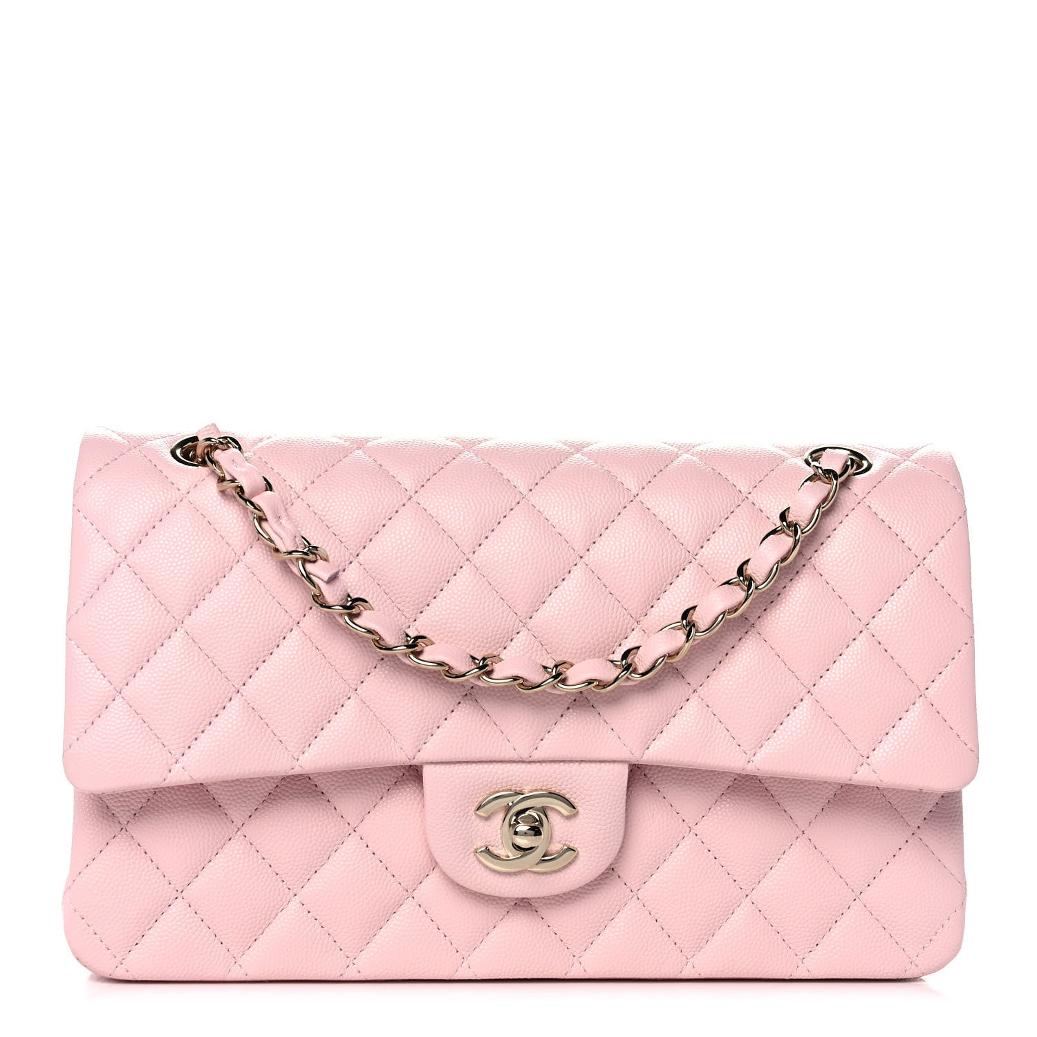 Chanel Caviar Quilted Medium Double Flap Light Pink 1 of 11