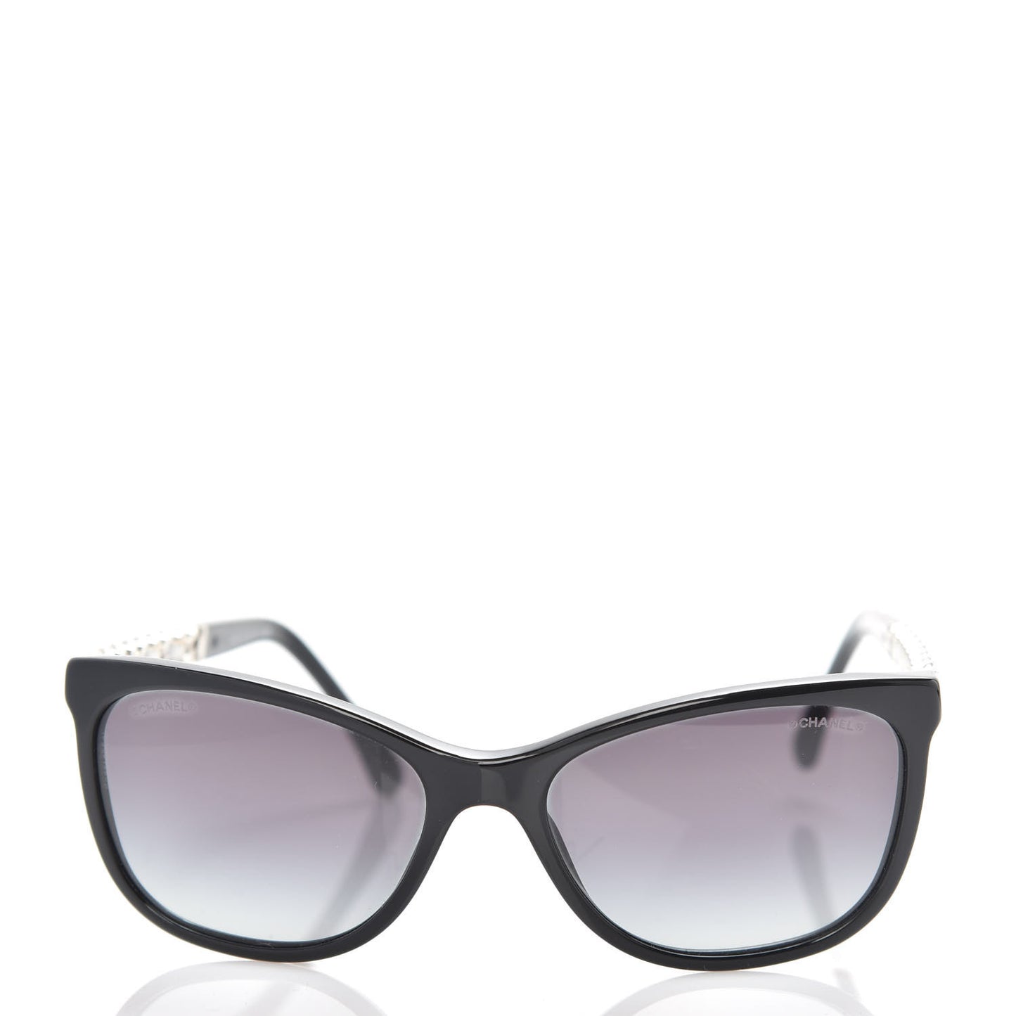 Cat Eye Chain Sunglasses 5260-Q Black