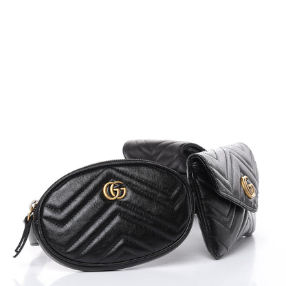 Gucci Calfskin Matelasse GG Marmont 2.0 Multi Belt Bag 85 34 Black 4 of 10