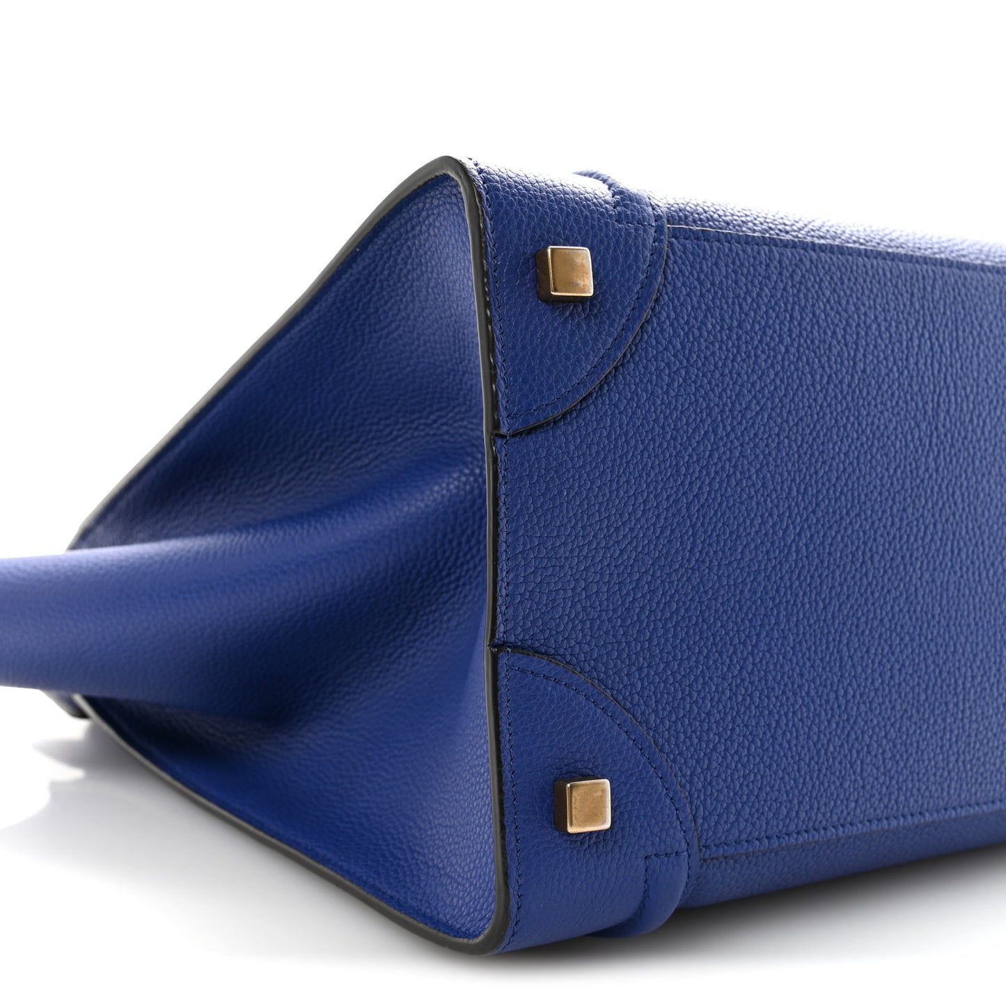 Drummed Calfskin Mini Luggage Indigo