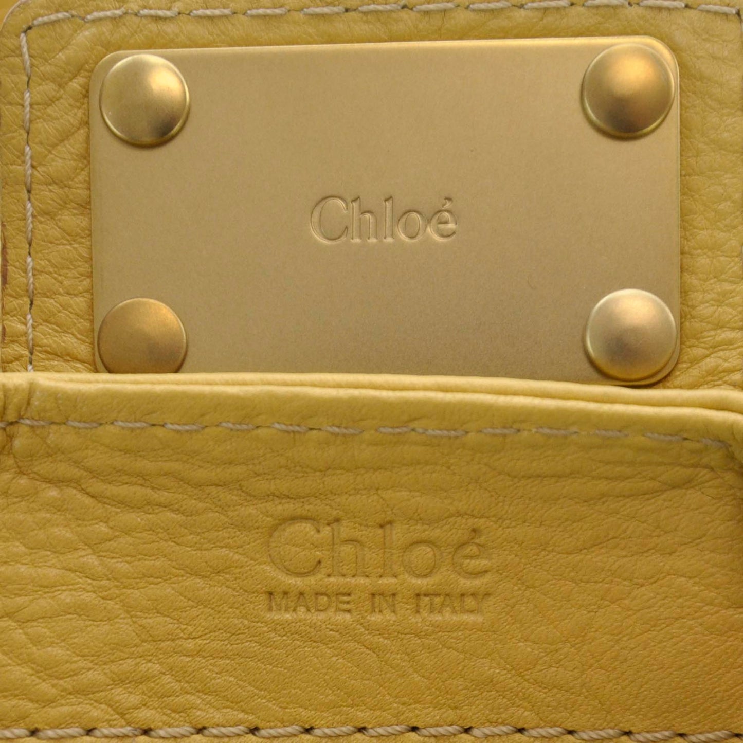 Leather Paddington Front Pocket Tote Maize Yellow