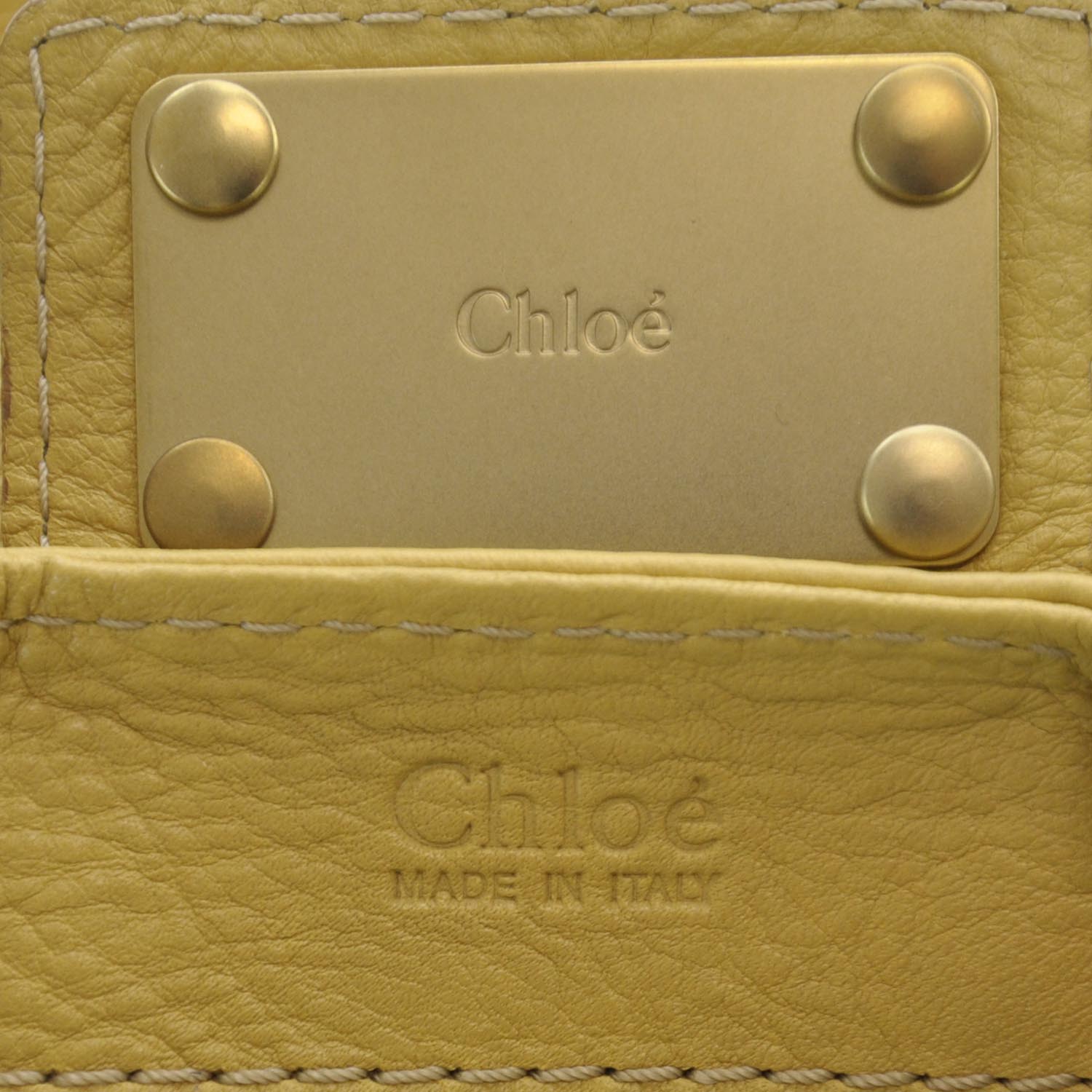 Chloe Leather Paddington Front Pocket Tote Maize Yellow 6 of 9