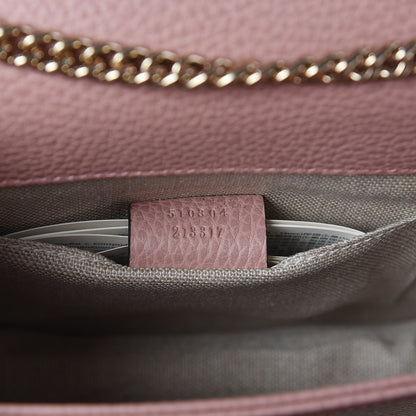 Gucci Dollar Calfskin Small Interlocking G Shoulder Bag Soft Pink 7 of 12