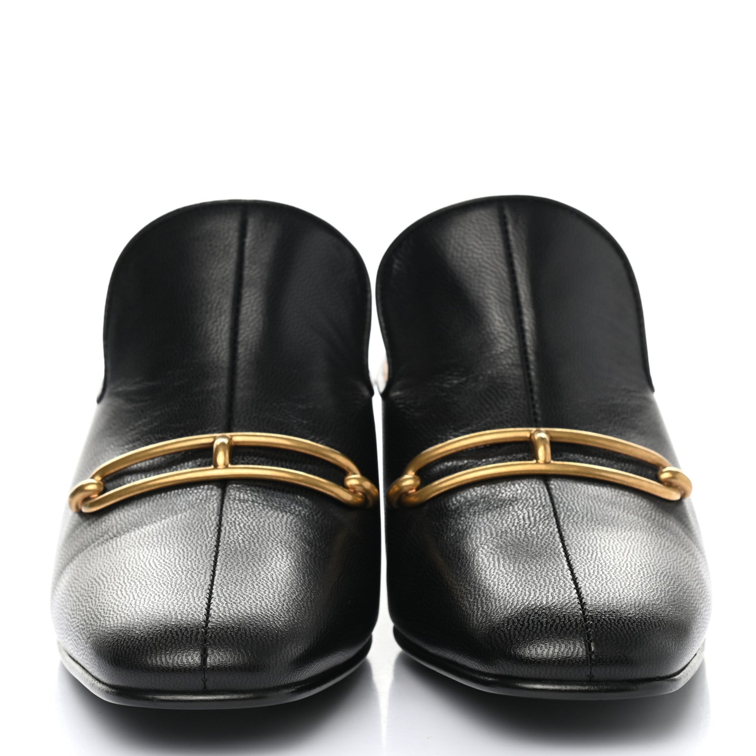 Hermes Goatskin Diane Mules 36 Black 2 of 9