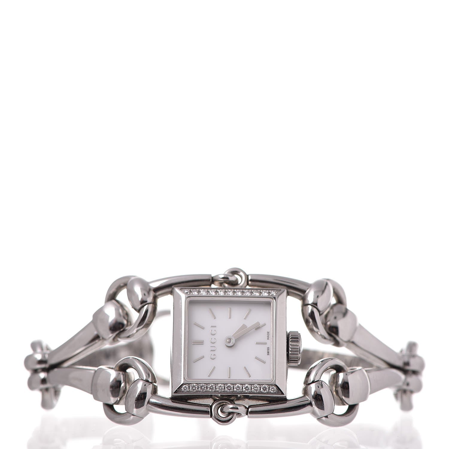 Gucci Stainless Steel Diamond Bezel Mother of Pearl 20mm Signoria Quartz Watch 3 of 7