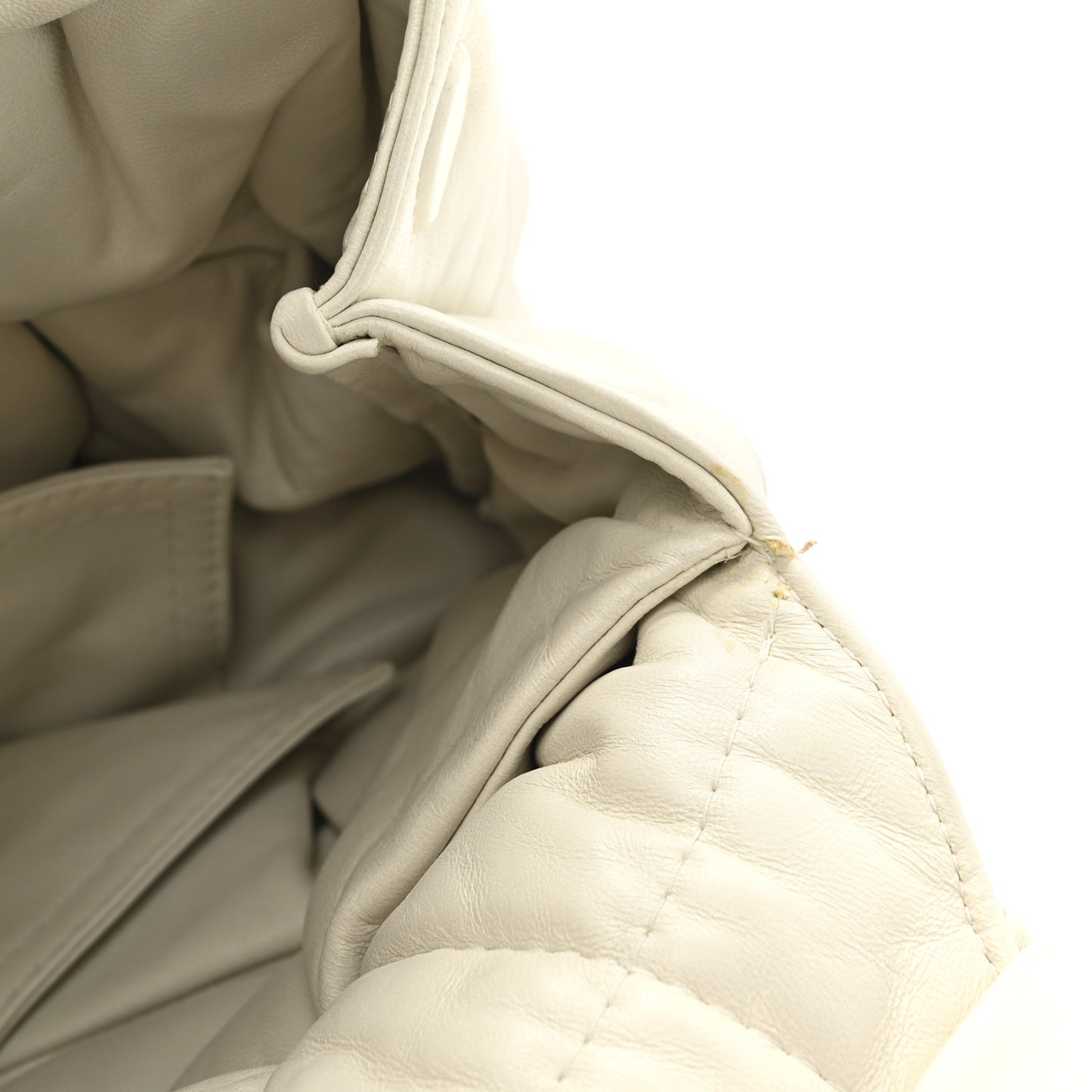 Lambskin Padded Lock Tote White