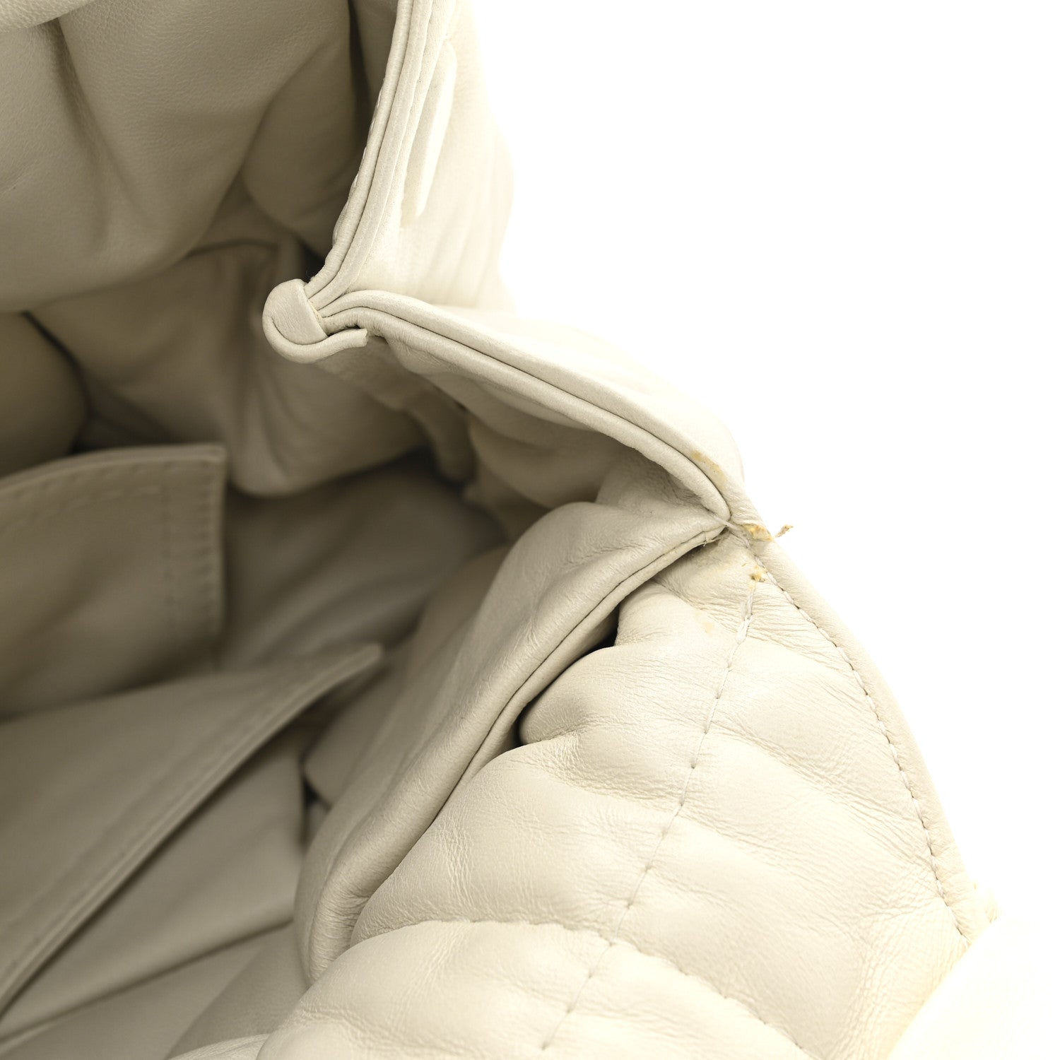 Bottega Veneta Lambskin Padded Lock Tote White 11 of 12