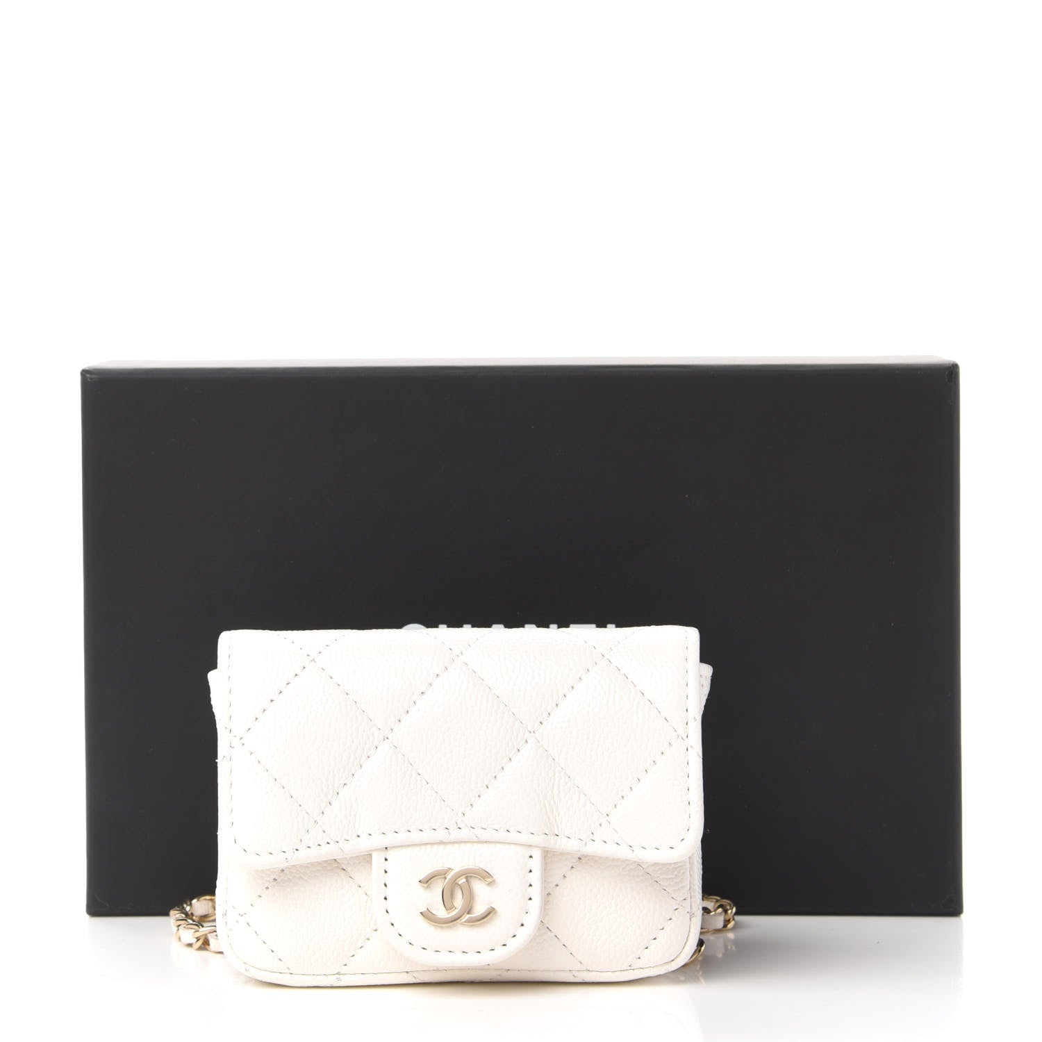 Chanel Caviar Quilted Belt Bag White 11 of 11