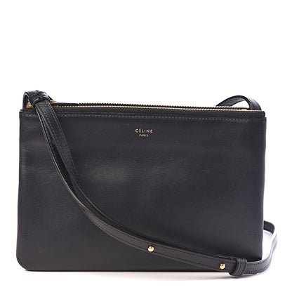 Celine Lambskin Small Trio Crossbody Bag Navy Blue 1 of 11