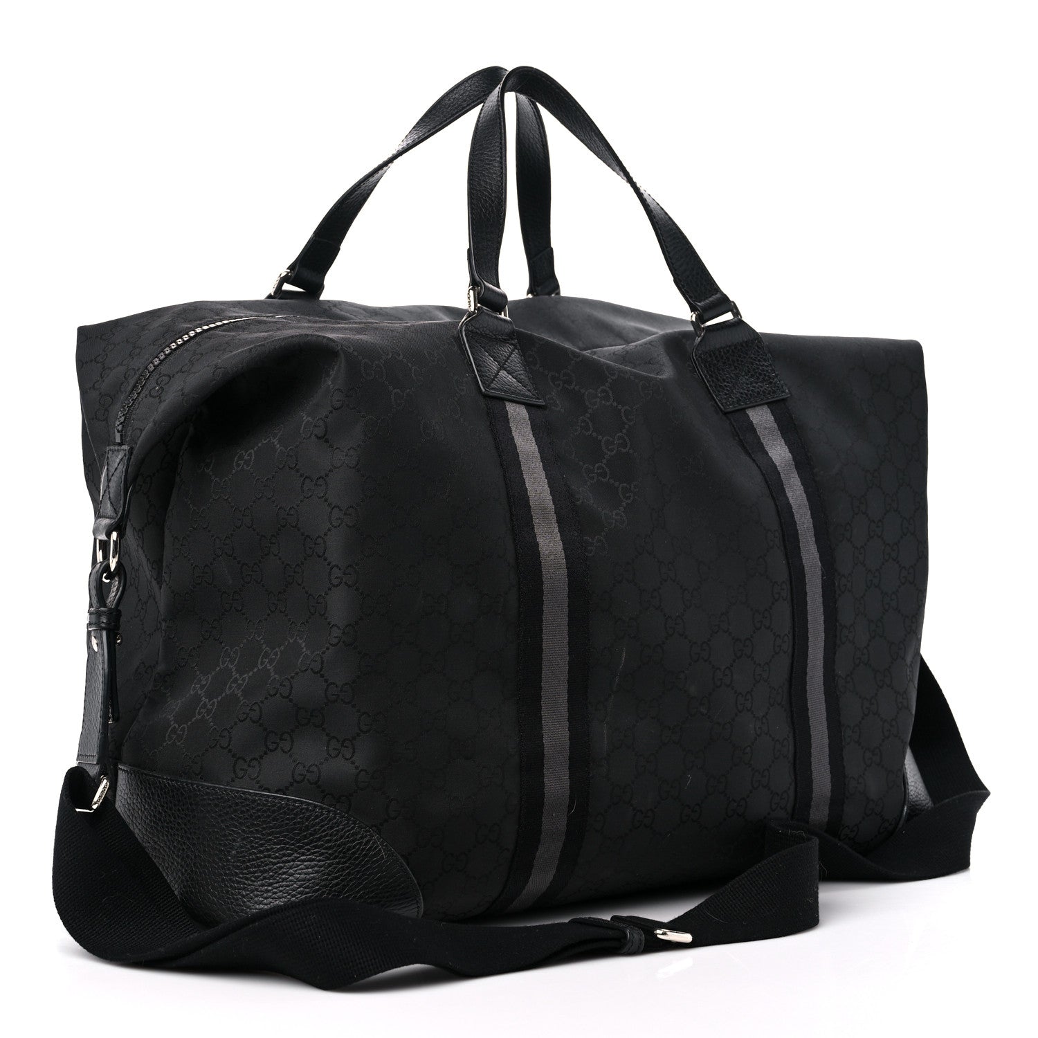 Gucci Nylon Monogram XL Duffle Bag Black 2 of 14