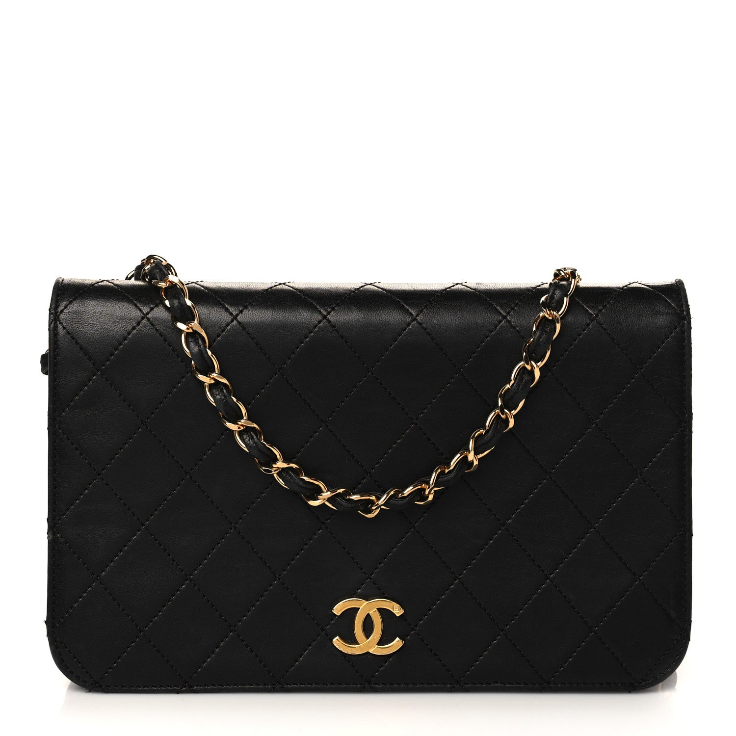 Chanel Lambskin Quilted Small Single Flap Black 1 of 17