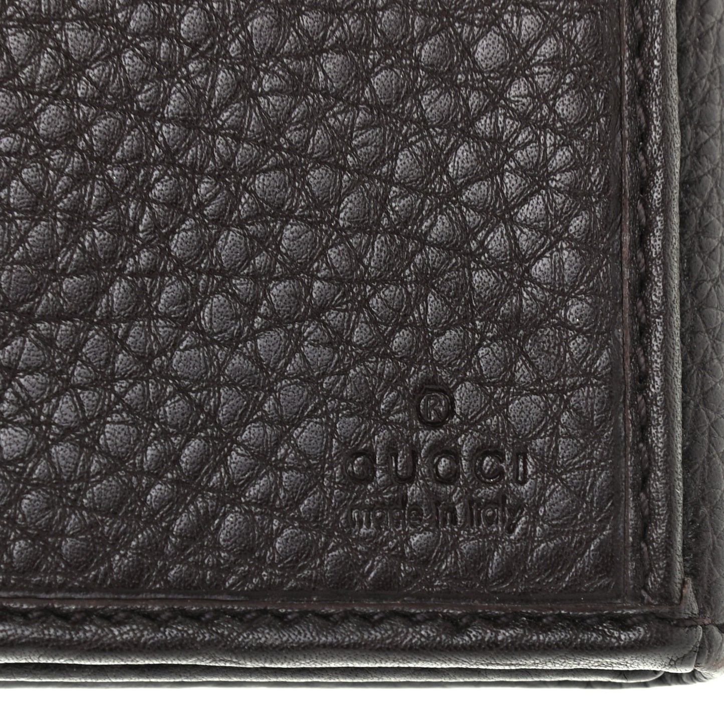 Calfskin Horsebit Web Continental Wallet Dark Brown