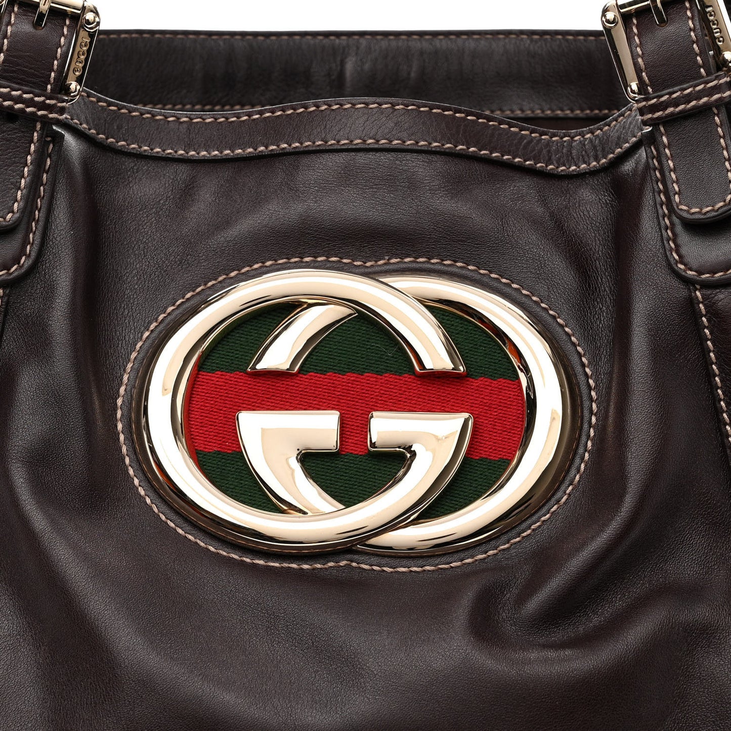 Calfskin Medium Britt Tote Dark Brown