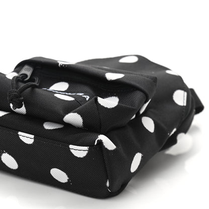 Balenciaga Recycled Casual Nylon Spray Polka Dots Mini Explorer Crossbody Backpack Black White 9 of 9