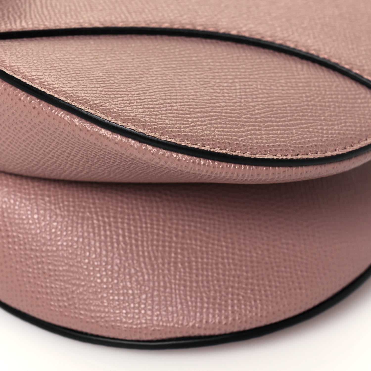 Christian Dior Grained Calfskin Saddle Bag Pink 9 of 13
