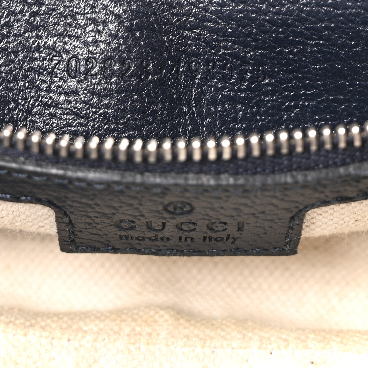 Gucci GG Supreme Monogram Textured Calfskin Web Large Attache Shoulder Bag Beige Blue 7 of 10