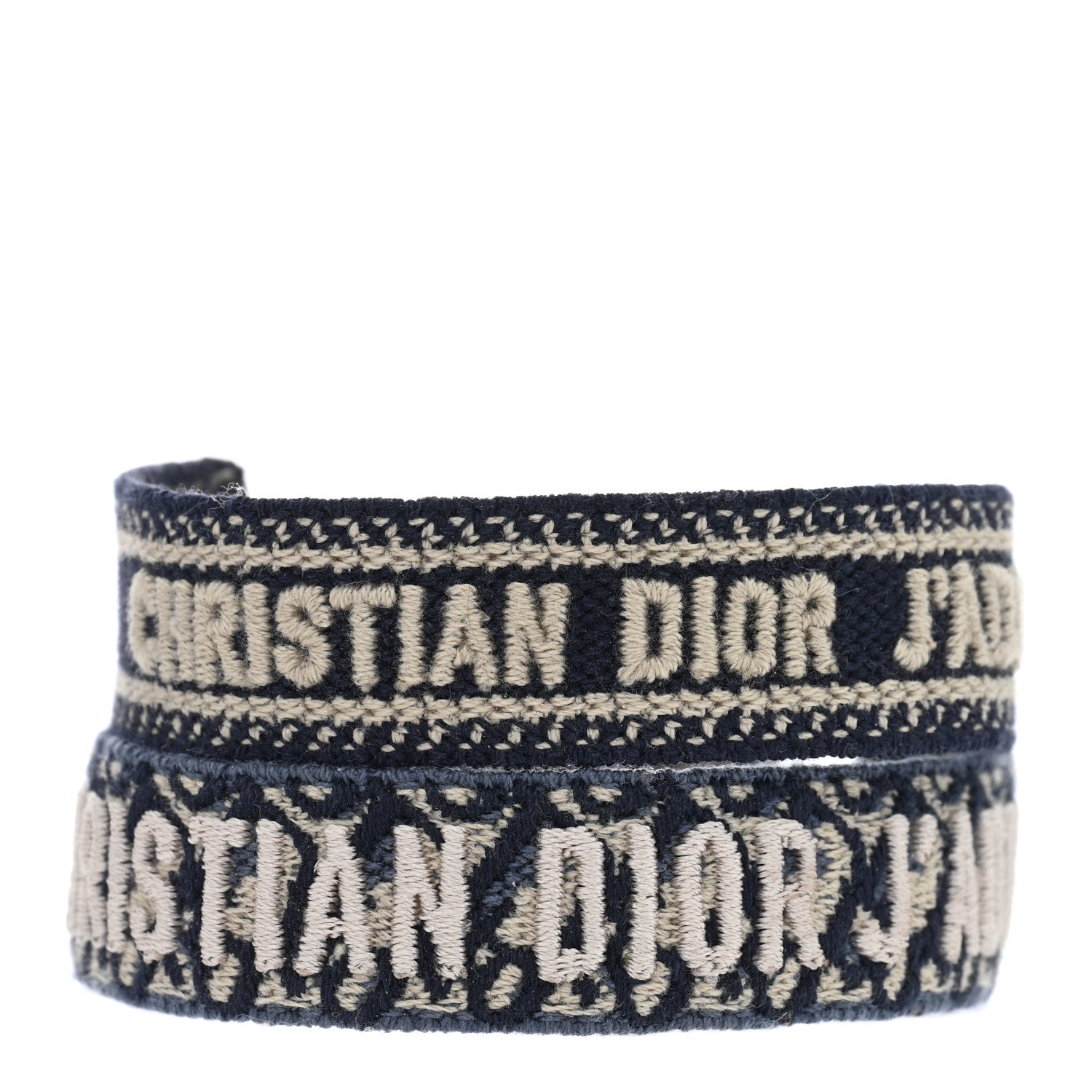 Christian Dior Woven Cotton J Adior Friendship Bracelet Set Navy 1 of 4