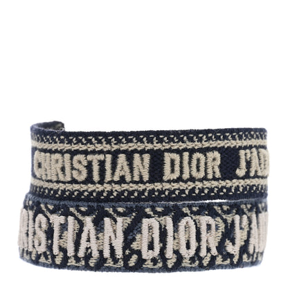 Christian Dior Woven Cotton J Adior Friendship Bracelet Set Navy 1 of 4