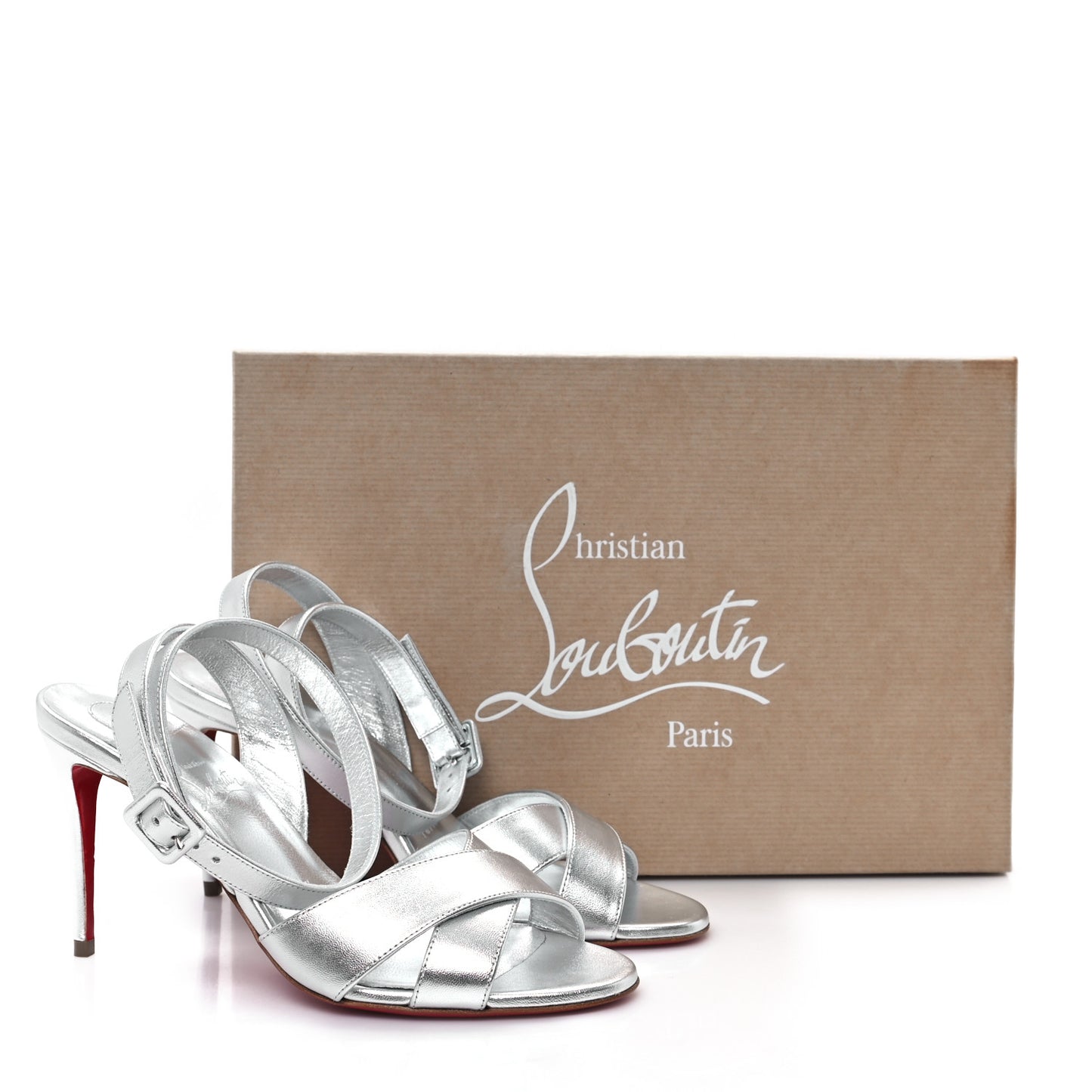 Kid Laminato Mariza 85 Sandals 37.5 Silver