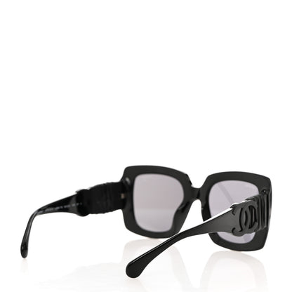 Chanel Acetate Calfskin Square Sunglasses 5474-Q-A Black 4 of 8