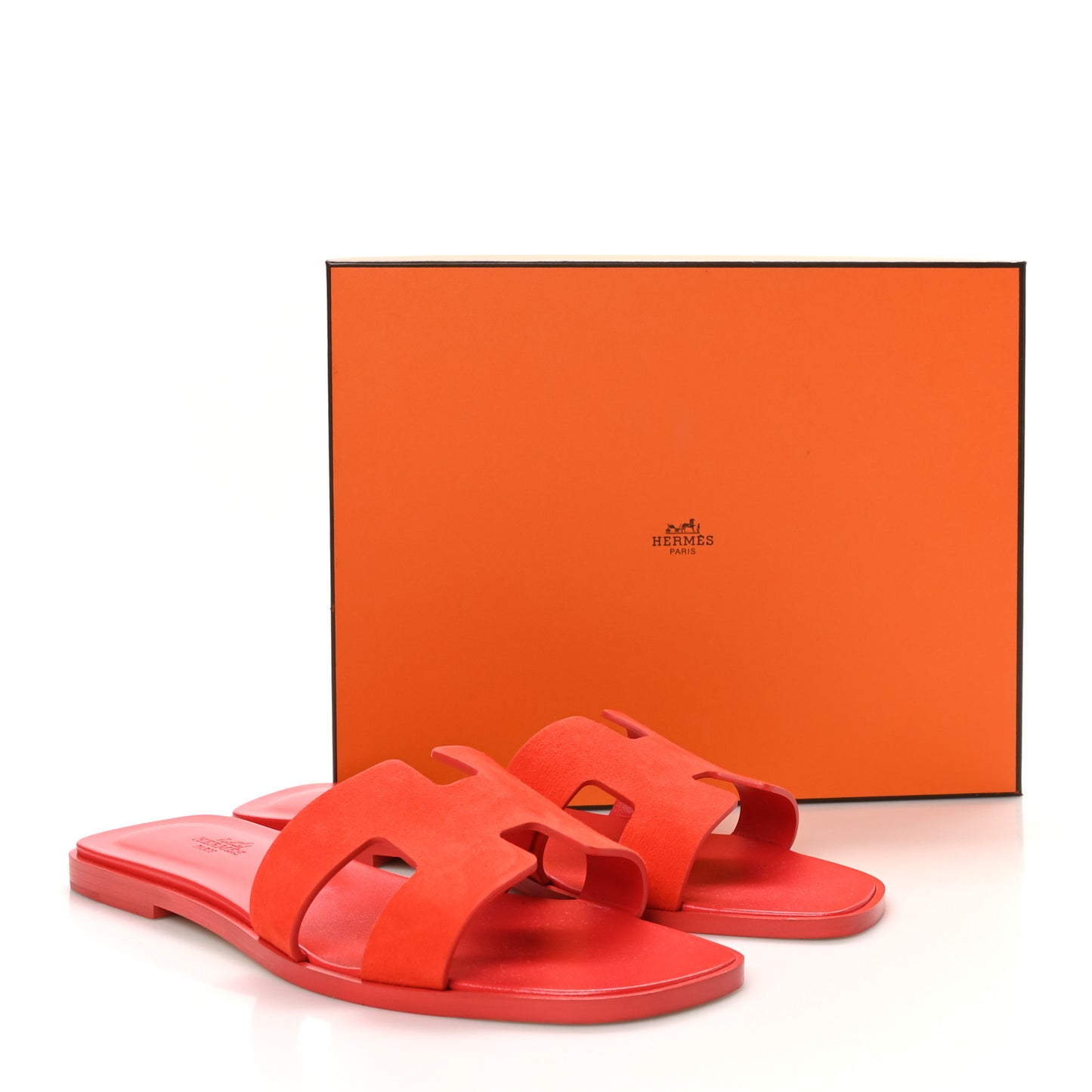 Suede Goatskin Oran Sandals 40.5 Rouge Grenadine