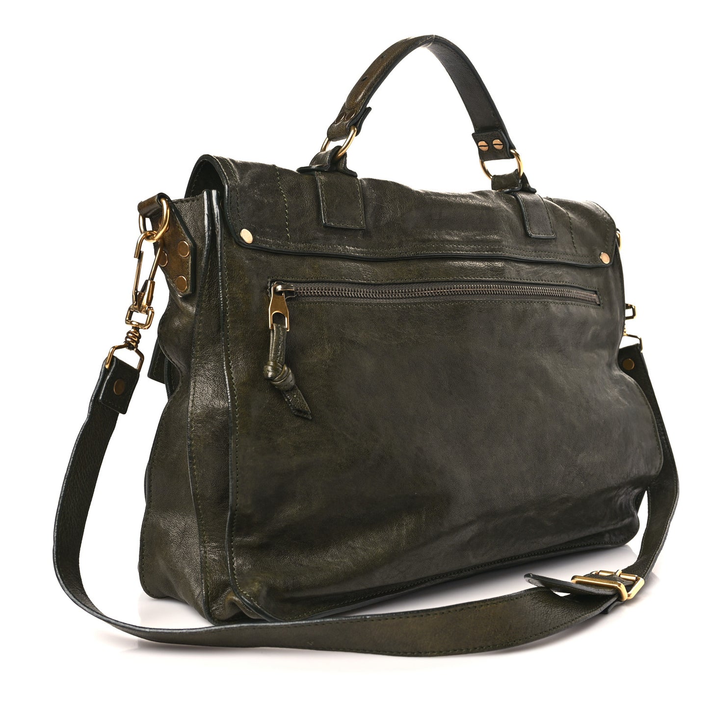 Lambskin Medium PS1 Satchel Military