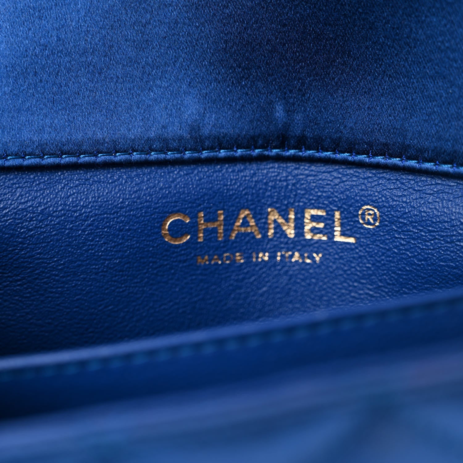 Chanel Satin Quilted Extra Mini Rectangular Flap Blue 6 of 13