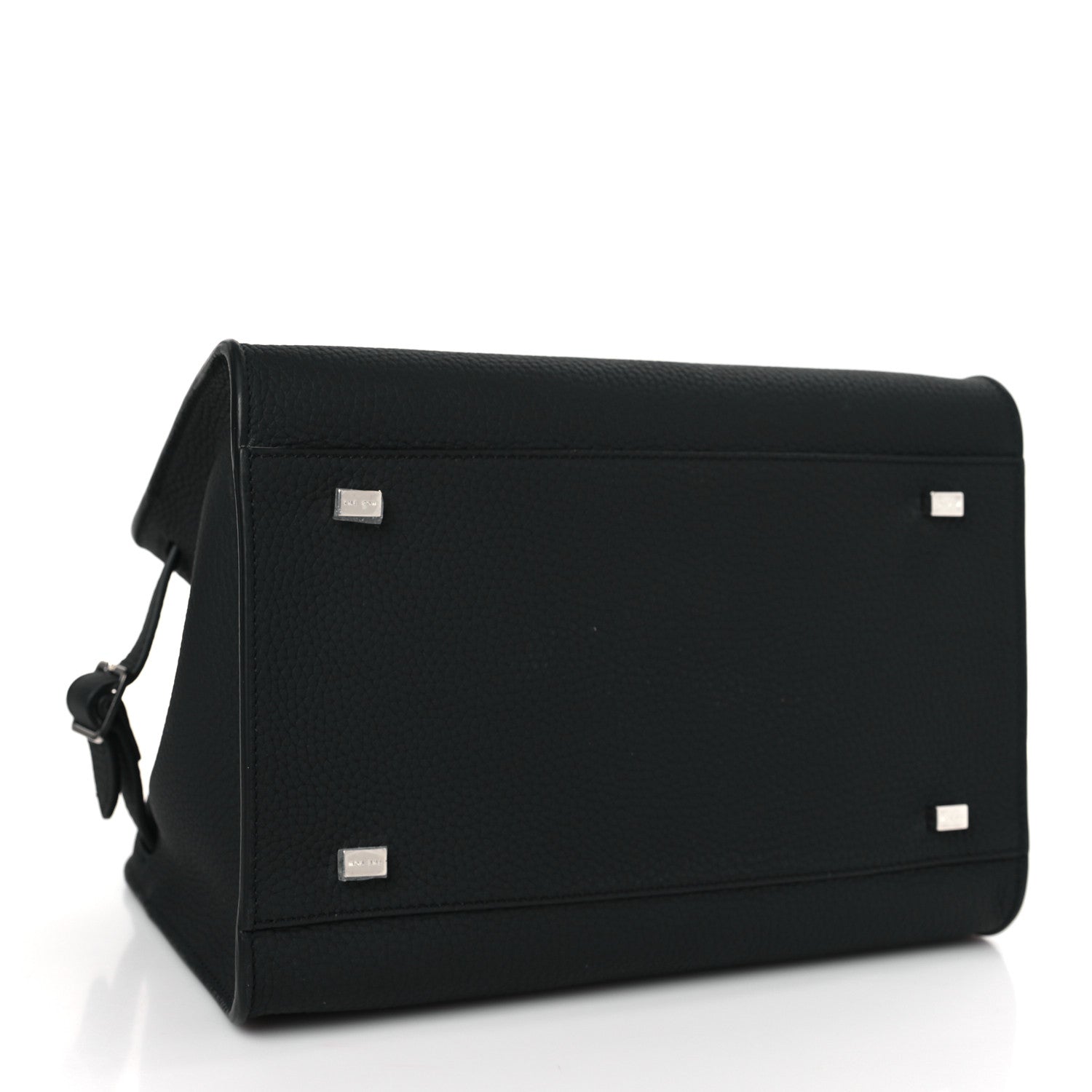 The Row Grained Calfskin Soft Margaux 10 Bag Black 4 of 8