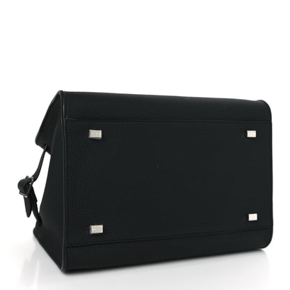 The Row Grained Calfskin Soft Margaux 10 Bag Black 4 of 8