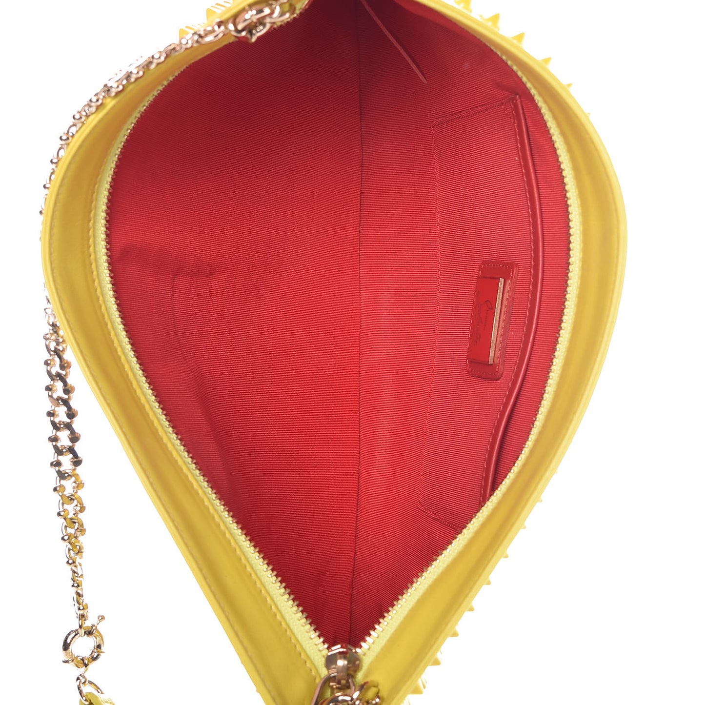 Calfskin Studded Loubiposh Chain Clutch Sun