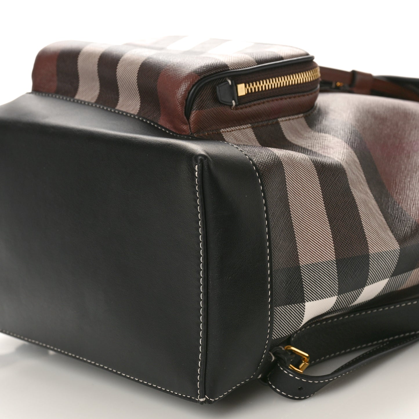 E-Canvas Check Medium Backpack Dark Birch Brown