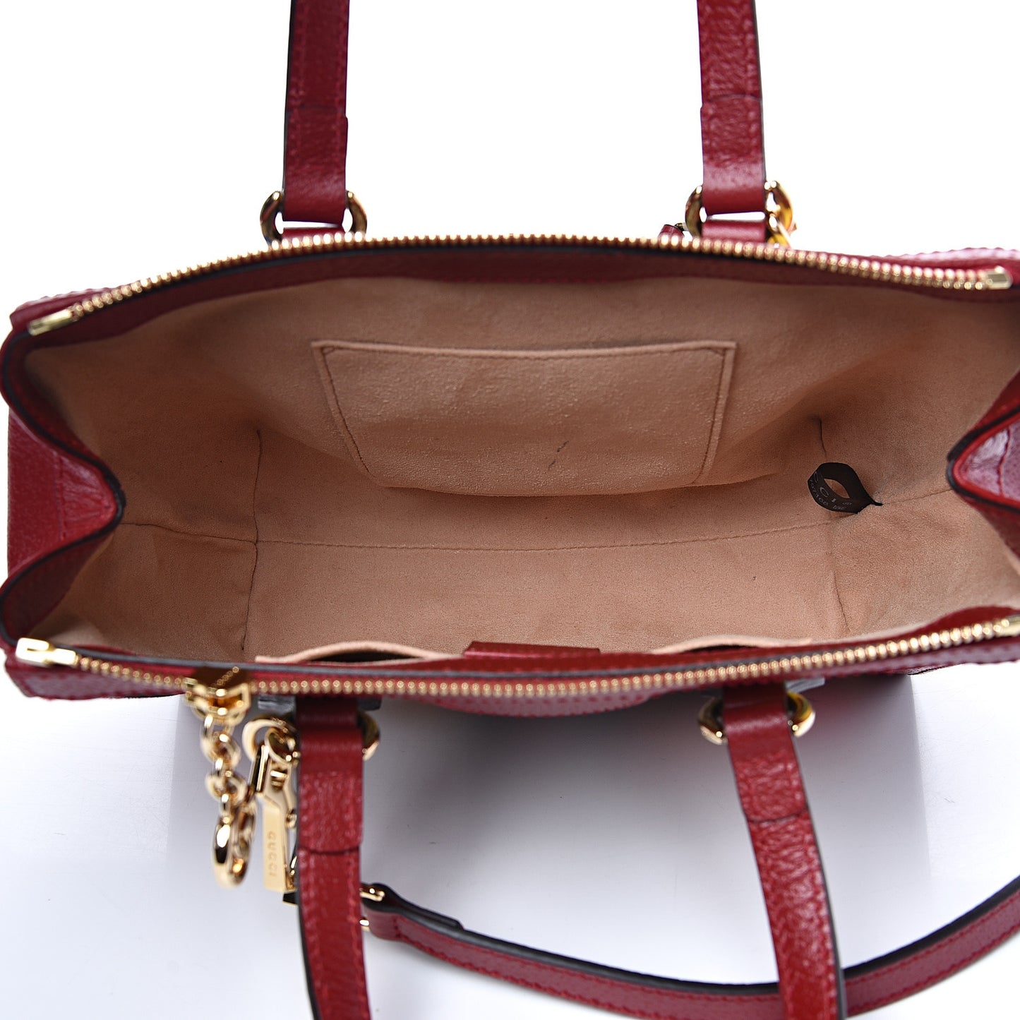 GG Supreme Monogram Flora Web Small Ophidia Tote Bag Red