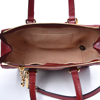 Gucci GG Supreme Monogram Flora Web Small Ophidia Tote Bag Red 4 of 11