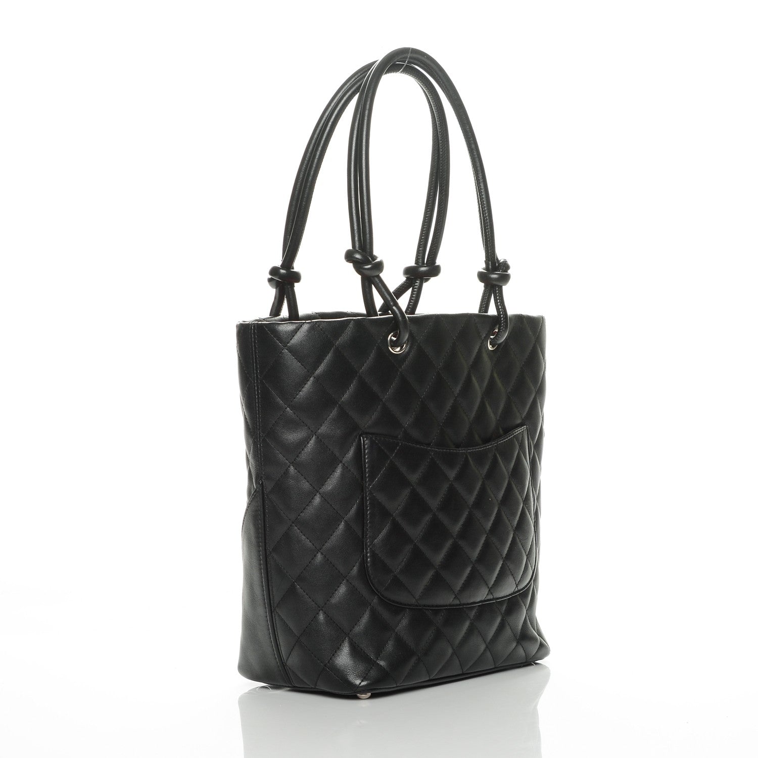 Chanel Calfskin Quilted Medium Cambon Tote Black White 3 of 7