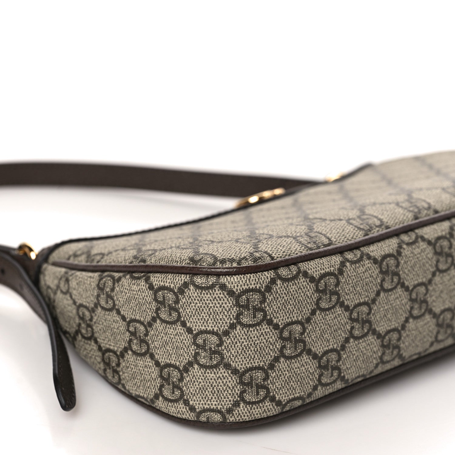 Gucci GG Supreme Monogram Textured Dollar Calfskin Small Ophidia Hobo Beige Ebony New Acero 7 of 8